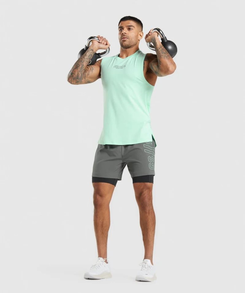 Men's Gymshark Steve Cook Tanks Mint | NZ 0JOTWY